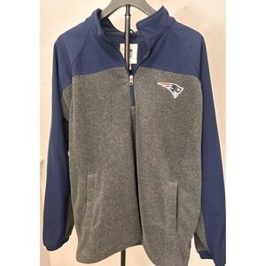 New England Patriots Fleece Jacket 1/4 Quarter Zip Football NFL Apparel 2XL Fans
